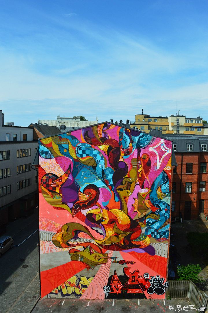 Ola Kalnins mural, Gamla Väster Malmö.