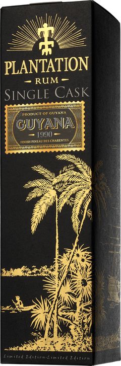 Plantation Guyana 1990 (presentförpackning) Ursprung: Guyana | Producent: Plantation Rum |Alk vol: 45 % | Avslutas på Pineau des Charentes fat | Art.nr: 10314 | Pris: 1099 kr | Lansering: 4 December | Antal: 130 flaskor