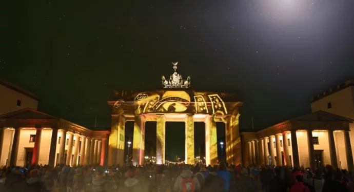 Berlins Brandenburger Tor under det årliga evenemanget "Festival of Lights". FOTO: Deutsche Zentrale für Tourismus e.V.
