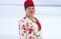 Katarina Pirak Sikku, konstnär och pristagare. Foto: Nils-Henrik Sikku