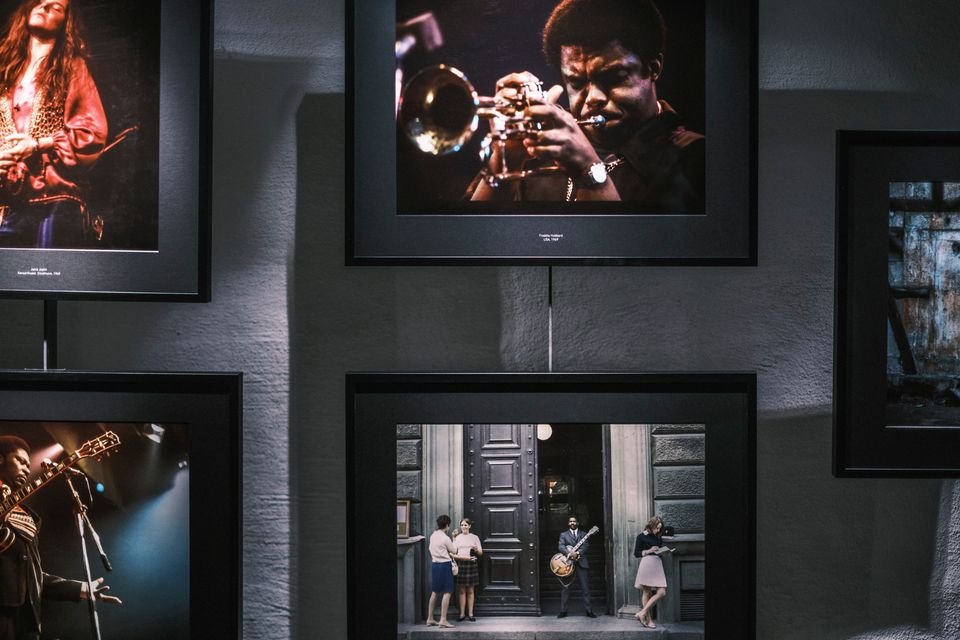 Janis Joplin m.fl. i utställningen Foto: Christer Landergren