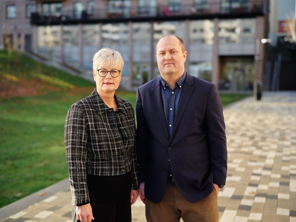 Marie Linder, förbundsordförande och Erik Elmgren, förbundschef Hyresgästföreningen