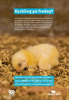 "Kyckling på fredag" är en av annonserna i kampanjen "99 miljoner"