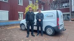 Anton Rahko och Anton Suup på Axcell Fastighetspartner i Luleå. Foto: Axcell Fastighetspartner