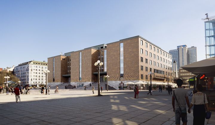 Visionsbild av Medborgarhuset, skapad av Nyréns Arkitektkontor 2018. 