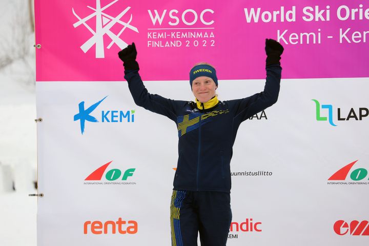 Linda Lindkvist tog sin andra VM-medalj under mästerskapet. Denna gång silver. Bild: Caroline Karlsson