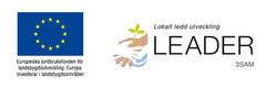Logotyper EU:s jordbruksfond för landsbygdsutveckling och Leader 3sam