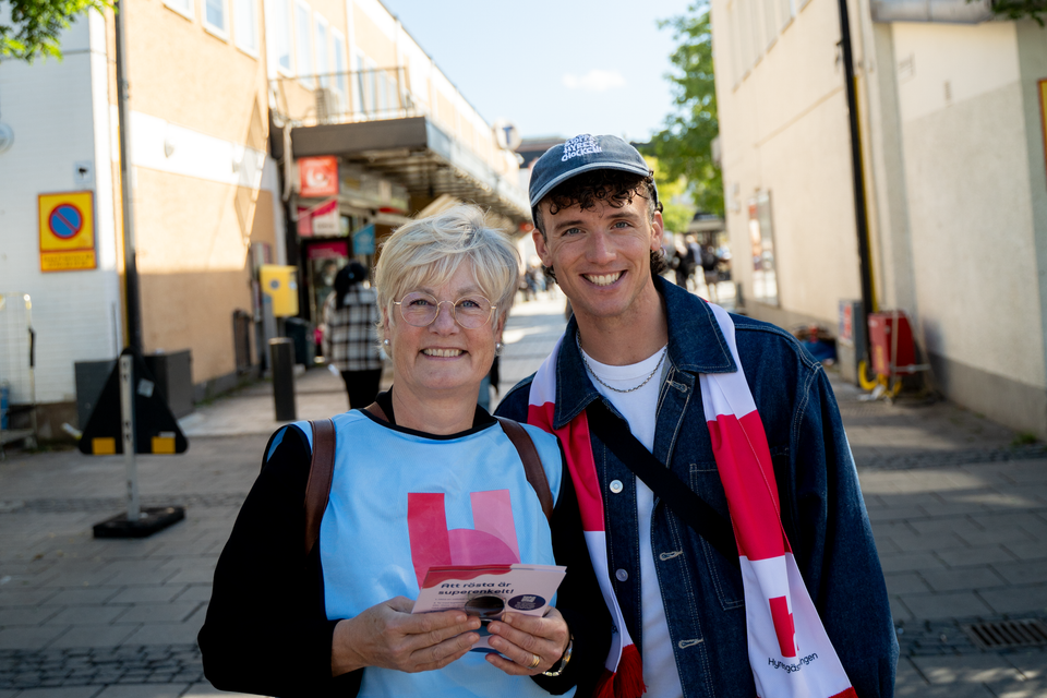 Förbundsordförande Marie Linder och vice förbundsordförande Ola Palmgren. Foto Cristian Jonsson