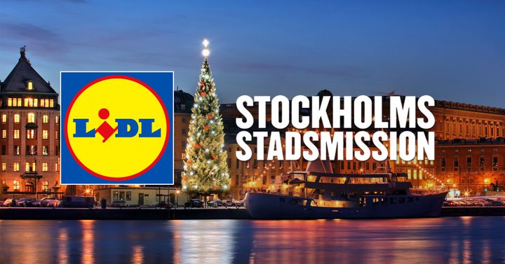 Stockholms Stadsmission årets mottagare av Lidl Sveriges julgåva.