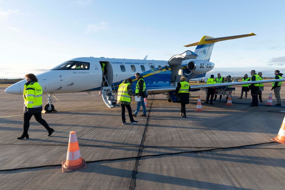 Svenskt Ambulansflyg besöker Karlstad Airport
