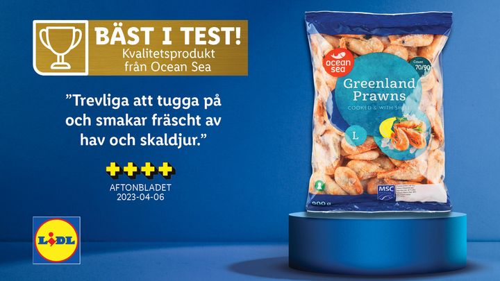 Lidls oskalade räkor kvitterade ut högsta betyg i Aftonbladets test.