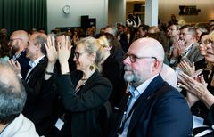 150 inbjudna gäster deltog vid dagens invigning av Institutet för mänskliga rättigheter. Foto: Charlotte Carlberg Bärg.