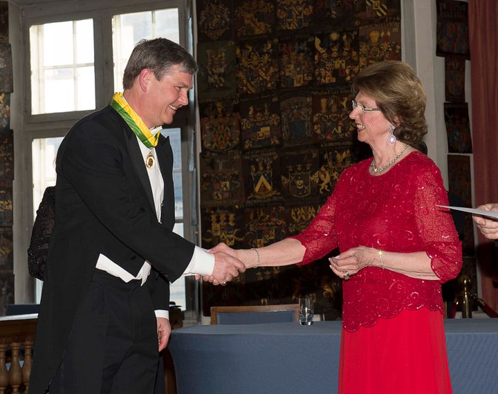 Näringslivsmedaljör Peter Hägg, Somas Instruments AB och Prinsessan Désirée.