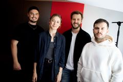 Yoel Escanilla, Mathilda von Essen, Lucas Krüger och Amed Bozan. Foto: Maria Lilja