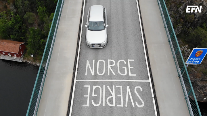 Gränsen mellan Sverige och Norge.Foto: EFN Ekonomikanalen. Bilden får användas fritt i detta sammanhang.