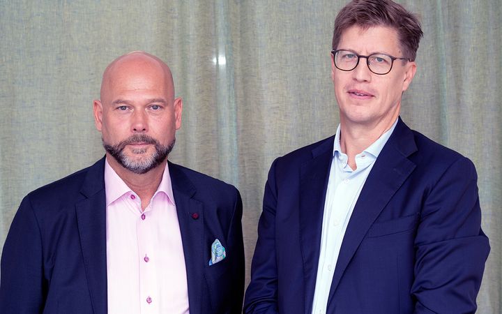 Thomas Petersson, vd, Euro Accident Livförsäkring AB, och Fredrik Strömholm, grundare, vd och partner, Impilo AB