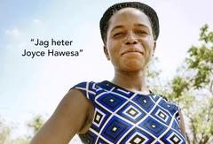 Joyce Hawesa, 29, är småskalig bomullsodlare i byn Mabele, Zambia.