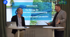 Philip Thörn, Hållbarhetschef If, och Per Ankersjö, moderator