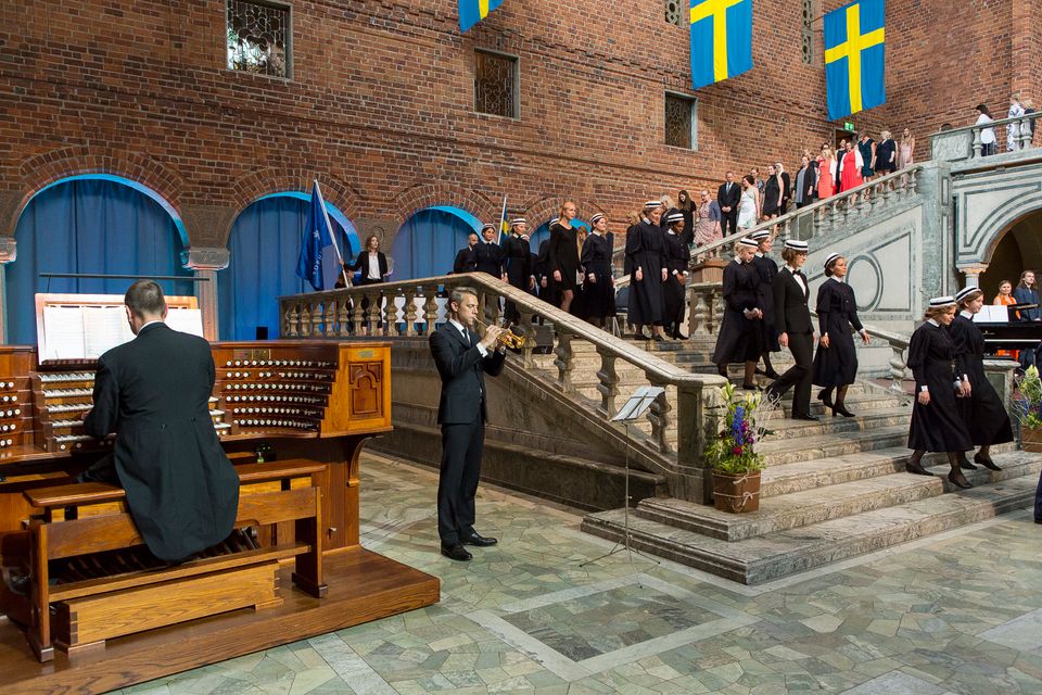 Examenshögtid i Blå hallen
