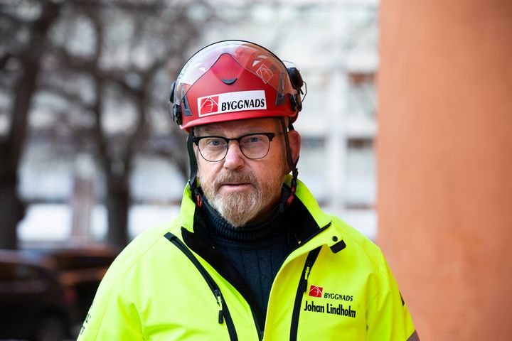 Johan Lindholm, förbundsordförande Byggnads