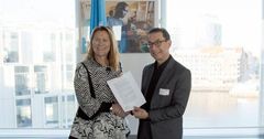 Grete Faremo, UNOPS Executive Director och Kjell Håkan Närfelt, Chief Strategy Officer på Vinnova