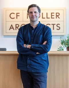 På bild: Fredrik Cavallin, vd och arkitekt på C.F. Møller Architects. Fotograf: Nikolaj Jakobsen
