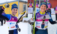 Rasmus Wickbom och Magdalena Olsson tog brons respektive silver på VM i skidorientering i finska Kemi. Bilder: 
Risto Luodonpää och Caroline Karlsson