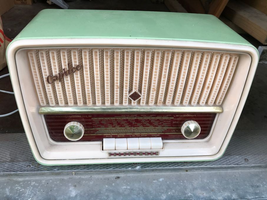 Foto: Radion är ett av föremålen som skänkts till Vika återvinningscentral och som kommer att auktioneras ut den 20 september