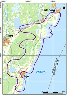 Undersökningsområde för flygburna TEM-mätningar i Västergötland.
