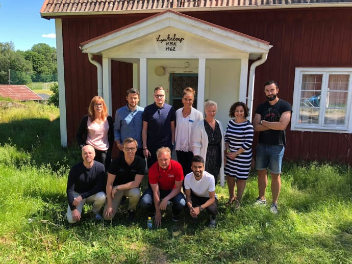 Bild: Representanter från Botrygg, Tekniska verken, styrelsen HBK, ÖFF och Linköpings kommun.