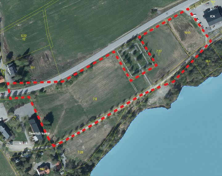 Området som sökande önskar planlägga för bostäder.