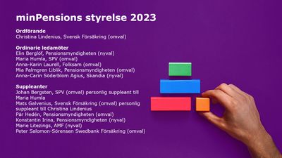 Nya ledamöter och suppleanter till minPensions styrelse
