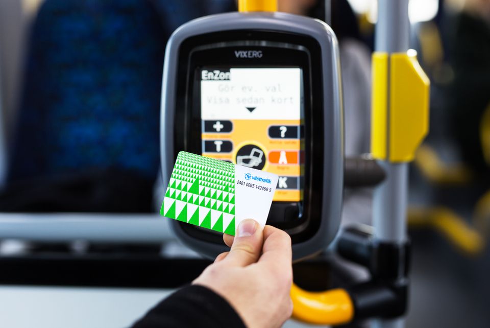 Kortläsare och Västtrafikkort