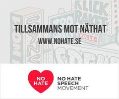Martina Ander illustration och No Hate Speech Movement logo