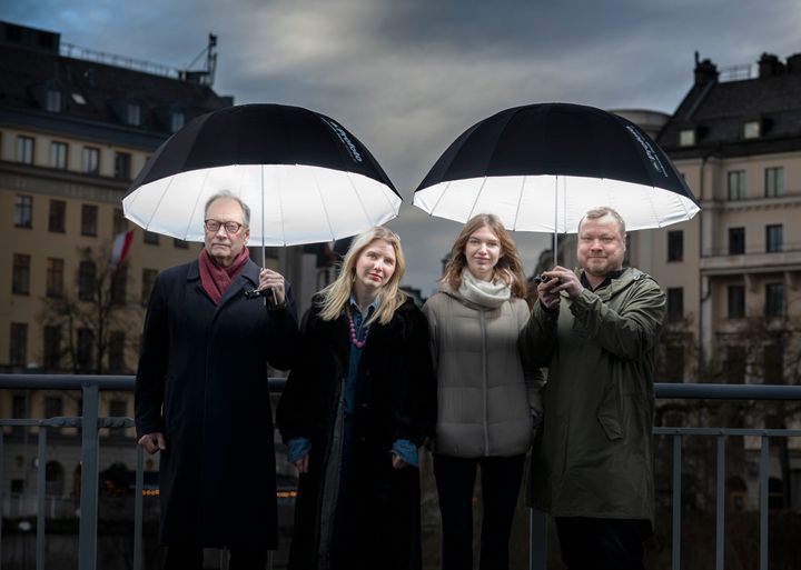 Horace Engdahl, Amanda Romare, Essy Klingberg och Johannes Klenell. Foto: Staffan Löwstedt/SvD