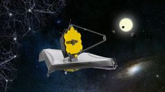 Illustration av James Webb-teleskopet. ESA