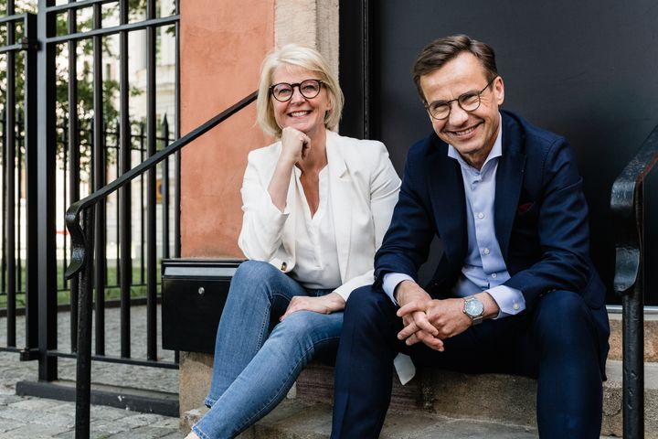 Elisabeth Svantesson, ekonomisk-politisk talesperson (M) och Ulf Kristersson, partiledare (M)