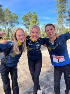 Elsa Sonesson, Hanna Lundberg och Edvin Nilsson. Bild: Johan Trygg.