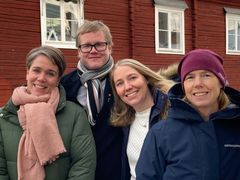 Sigrid Saveljeff, Mattias Lindvall, Emmalina Mattsson och Malin Pettersson Lindgren. Foto: Hanna Wallsten