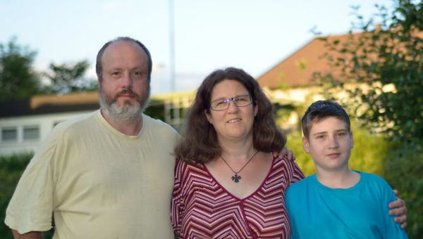 Familjen Runyeon Odeberg: Hans, Kristina och Markus (Foto: privat)