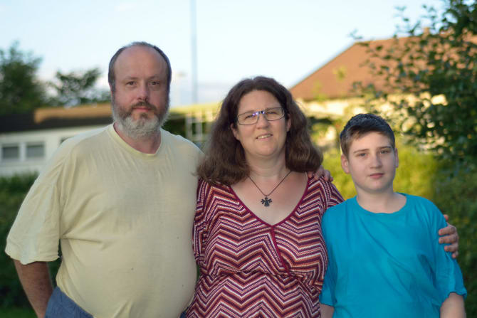 Familjen Runyeon Odeberg: Hans, Kristina och Markus (Foto: privat)