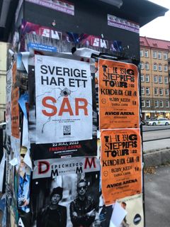 Affischer nu på plats i Göteborg och många andra städer.