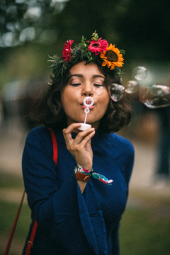 Blommor och såpbubblor