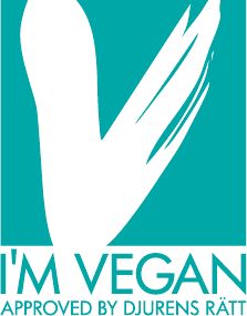 I'm Vegan logotyp ( CMYK - turkos)