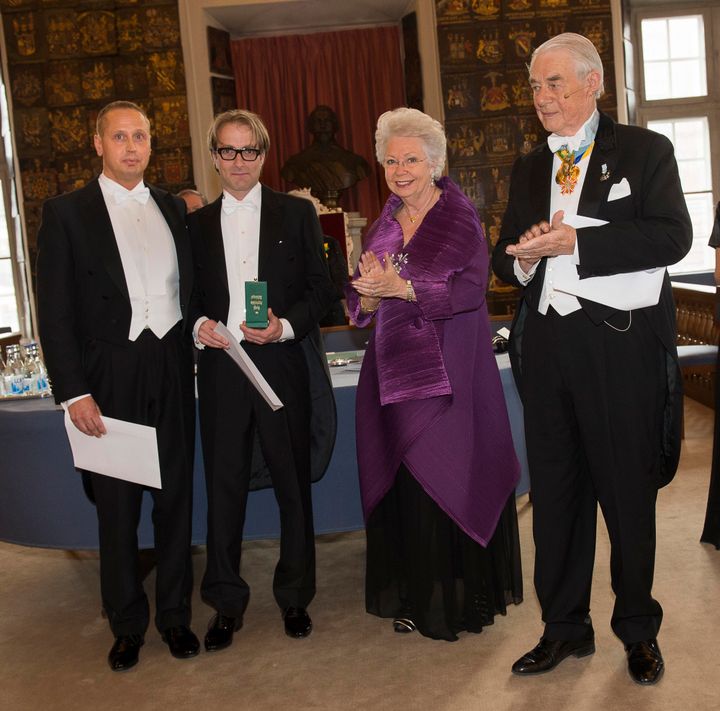 Kristoffer Jeansson och Daniel Pilotti mottar Näringslivsmedalj av Prinsessan Christina