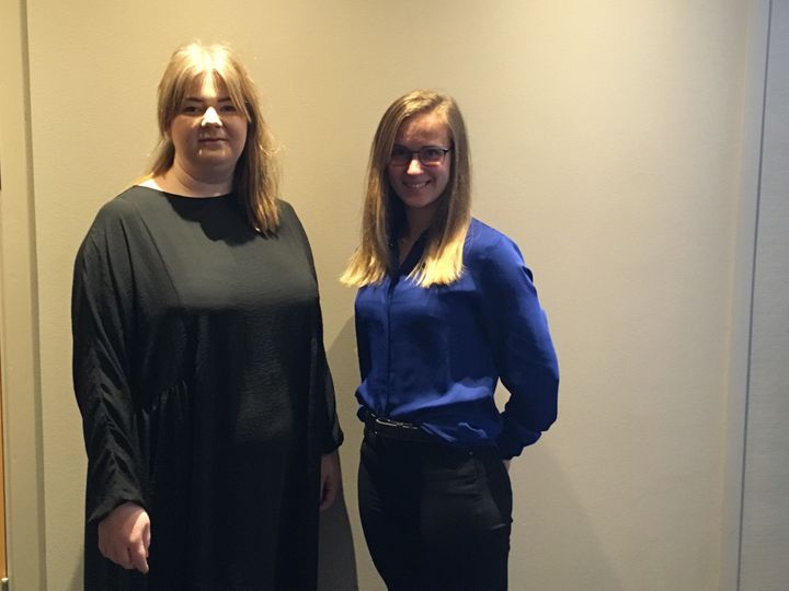 Matilda Edström och Malin Lignell, matematiklärare på Praktiska gymnasiet Liljeholmen, föreläser på Matematikbiennalen 2020.