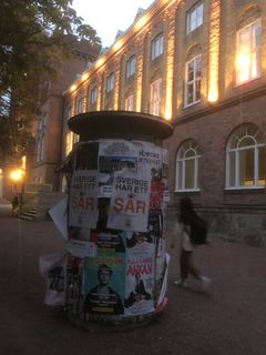 Affischer i Lund.