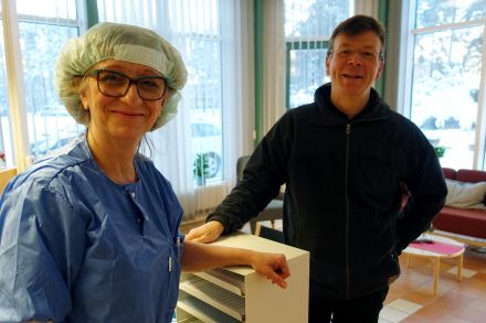 Slavica Grba och Örjan Pekka, nöjd ljumskopererad Kalixbo.