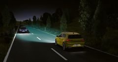 Nattetid förbättrar nya Golf säkerheten på vägen med sin interaktiva strålkastarteknik. IQ.LIGHT – LED matrix-strålkastare (tillval).