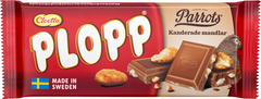 Plopp mjölkchokladkaka Parrots Kanderade mandlar 75 gram